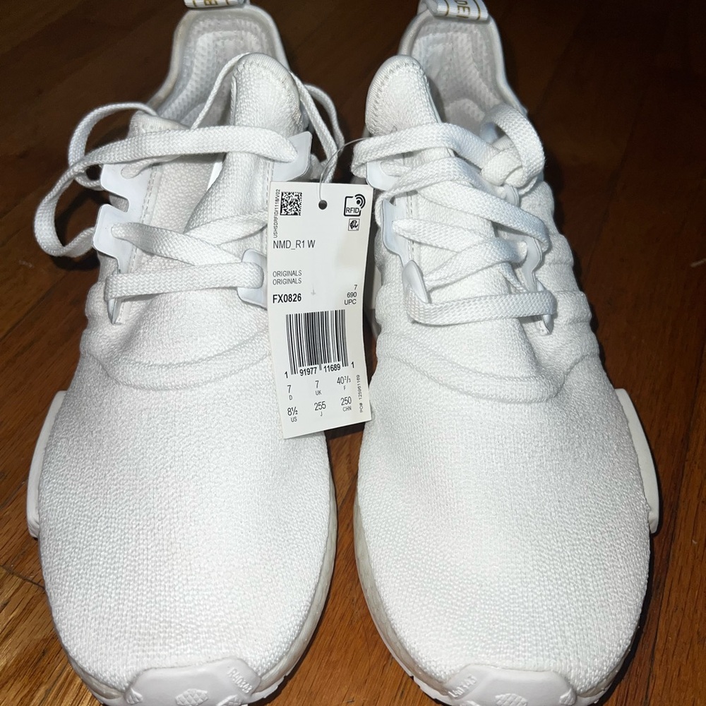 Adidas White Sneakers snake skin accent